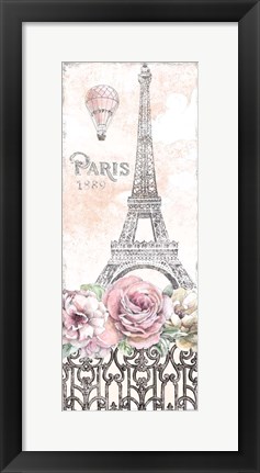 Framed Paris Roses Panel VIII Print