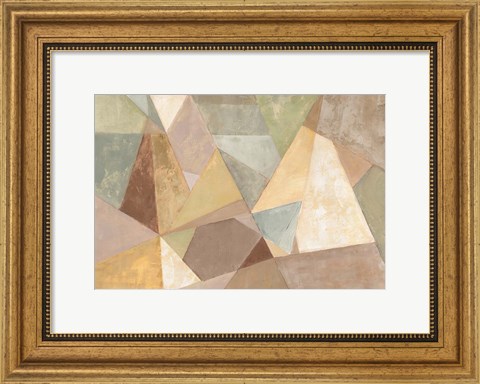 Framed Geometric Abstract Neutral Print