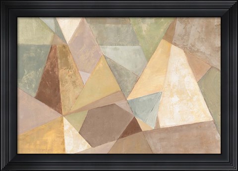 Framed Geometric Abstract Neutral Print