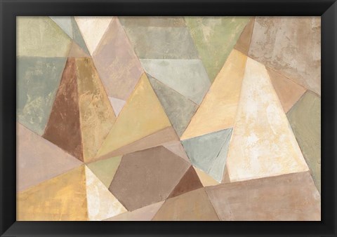 Framed Geometric Abstract Neutral Print