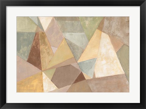 Framed Geometric Abstract Neutral Print