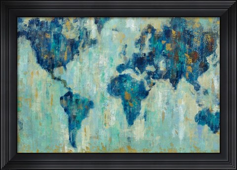 Framed Map of the World Print