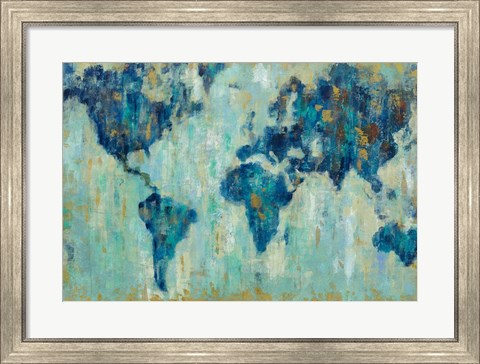 Framed Map of the World Print