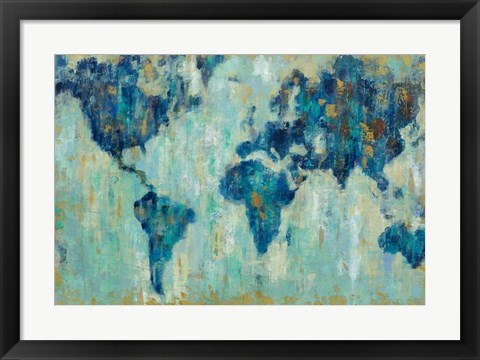 Framed Map of the World Print