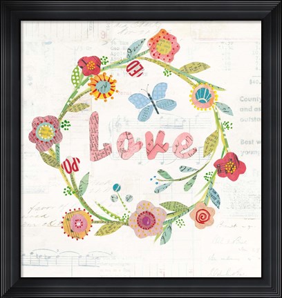 Framed Wreath Inspiration I Print