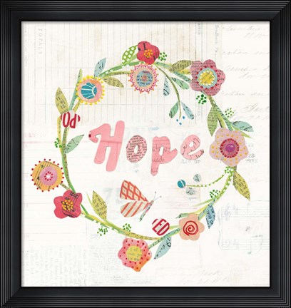 Framed Wreath Inspiration II Print