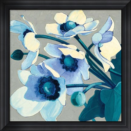 Framed Anemones Japonaises III Print