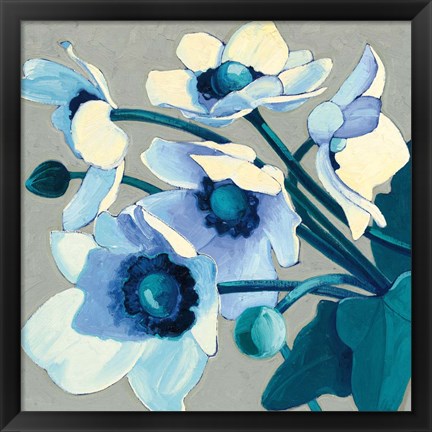 Framed Anemones Japonaises III Print