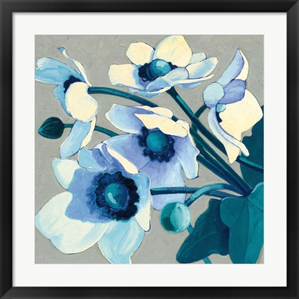 Framed Anemones Japonaises III Print