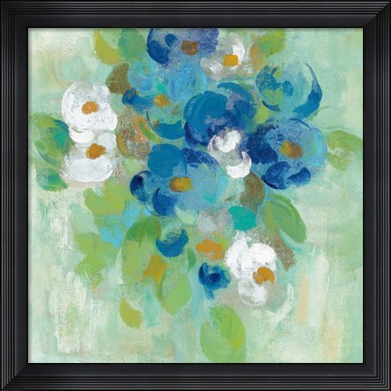 Framed Spring Aroma II White Flowers Print