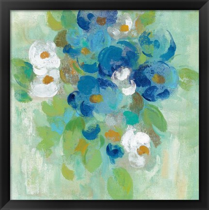 Framed Spring Aroma II White Flowers Print