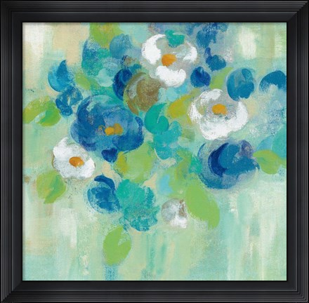 Framed Spring Aroma III White Flowers Print