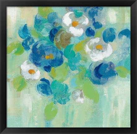 Framed Spring Aroma III White Flowers Print