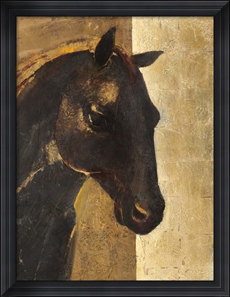 Framed Trojan Horse I Gold Print