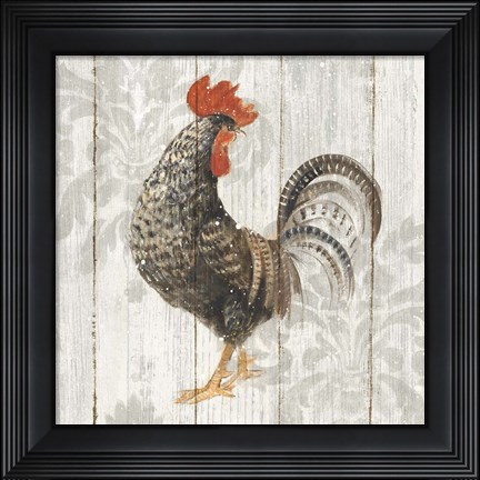 Framed Farm Friend II on Barn Board Print