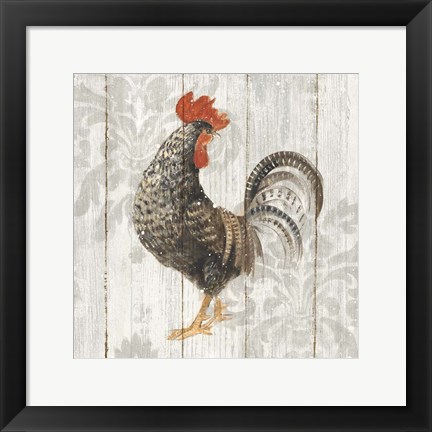 Framed Farm Friend II on Barn Board Print