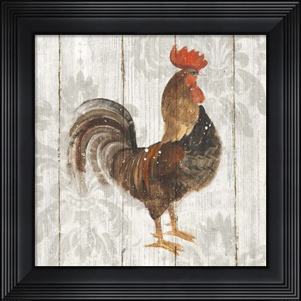 Framed Farm Friend III on Barn Board Print
