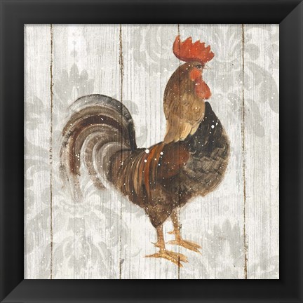 Framed Farm Friend III on Barn Board Print