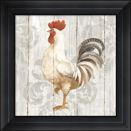 Framed Farm Friend IV on Barn Board Print