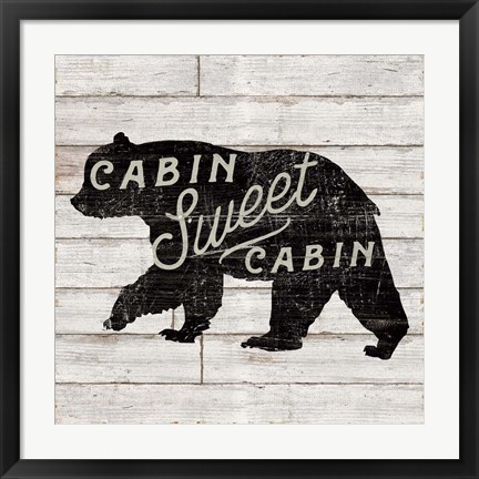 Framed Lake Lodge IV Neutral Print