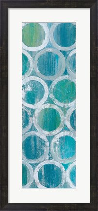 Framed Stack of Tubes Blue II Print