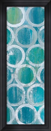 Framed Stack of Tubes Blue II Print