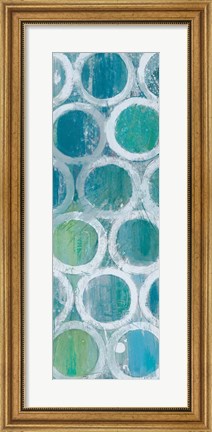 Framed Stack of Tubes Blue III Print