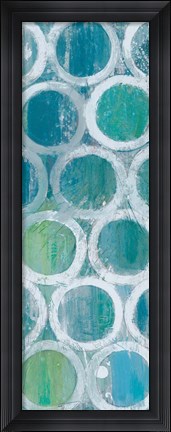 Framed Stack of Tubes Blue III Print
