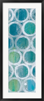 Framed Stack of Tubes Blue III Print