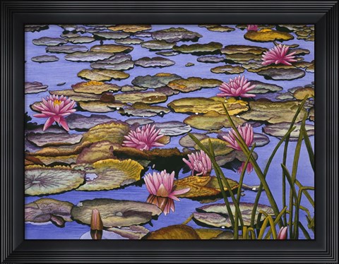 Framed Water Lilies Print