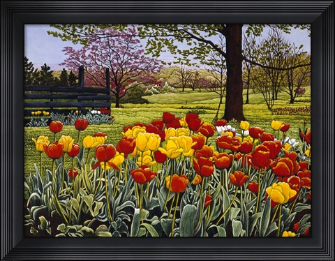 Framed Tulip Garden Print