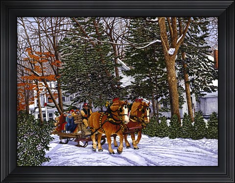 Framed Sleighbells Ring Print