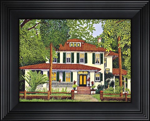 Framed Tile Roof, Georga Print