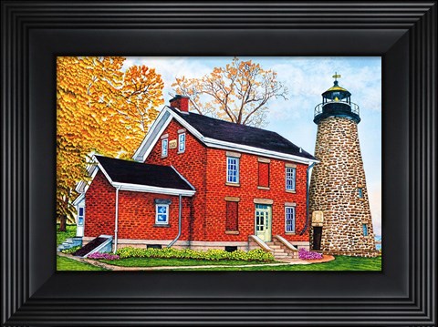 Framed Charlotte-Genesee Lighthouse, Rochester, Ny Print
