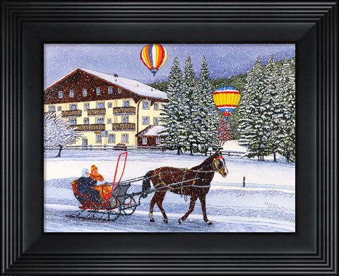 Framed Chateau, Switzerland Print