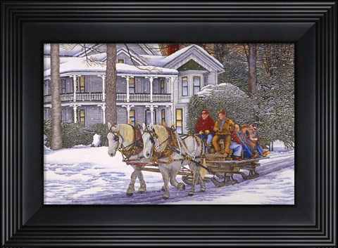 Framed Chautauqua - Hitching A Ride Print