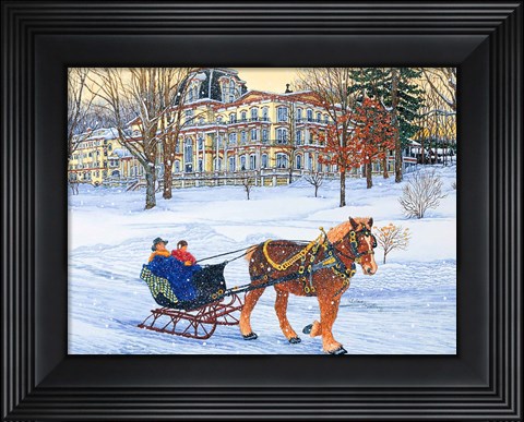 Framed Chautauqua - One Horse Sleigh Print