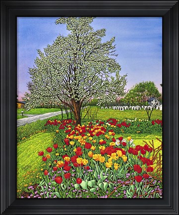 Framed Dorothy&#39;s Tulips, Eden Ny Print