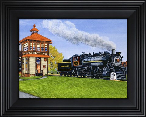 Framed Engine #90 At The Switch Tower, Strasburg Pa Print