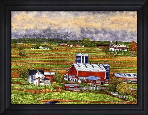 Framed Farm Country, Lancaster Co, Pa Print