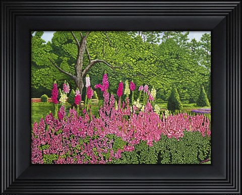Framed Foxglove Garden Print