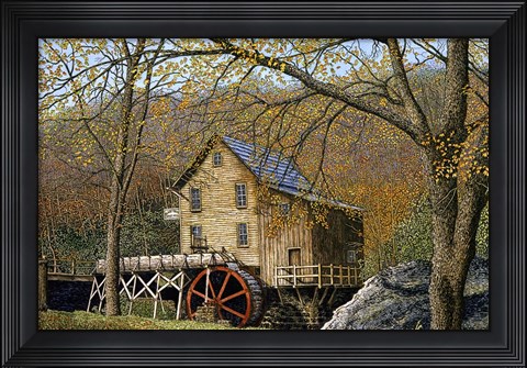 Framed Glade Creek Grist Mill I Beckley, Wv Print