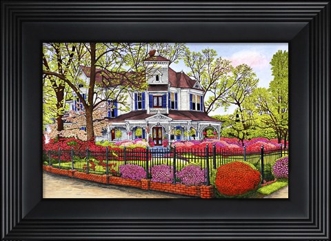 Framed Hunter House, Madison Ga Print