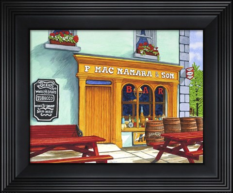 Framed Ireland - Macnamara&#39;s Pub, Bunratty Print