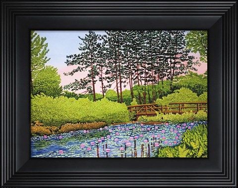 Framed Lily Pond II, Cheektowaga Ny Print