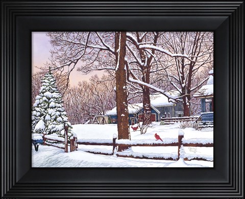 Framed New Oregon Road - Cardinals, Eden Ny Print