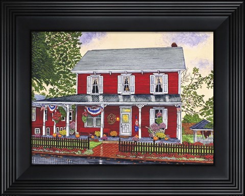 Framed Old Village Shop, Bird-In-Hand Pa Print