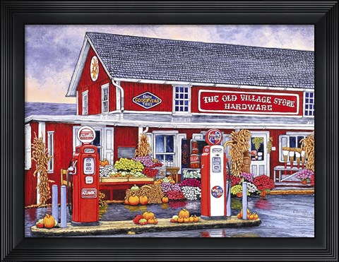 Framed Old Village Store Hardware, Bird-In-Hand Pa Print