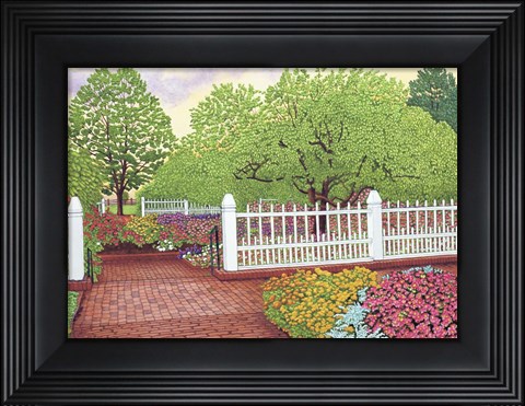Framed Prescott Gardens I, Portsmouth Nh Print