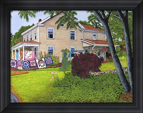 Framed Quilts Six On A Line, Lancaster Pa Print